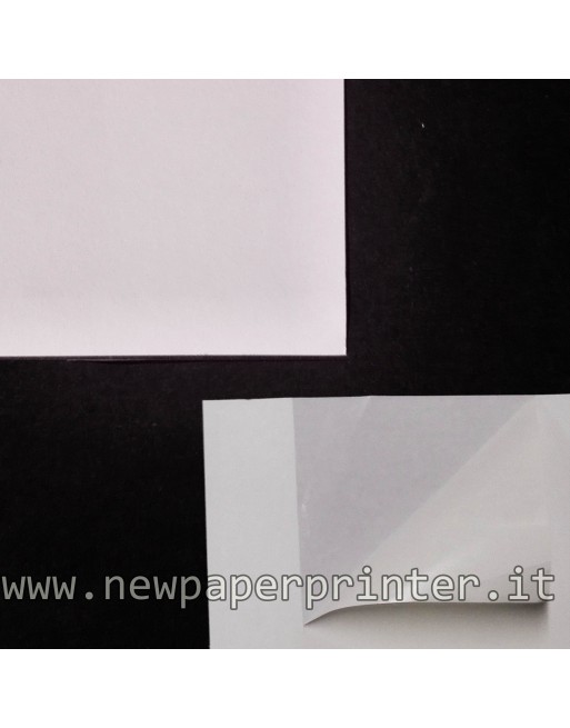 fogli adesivi patinati opachi bianchi matta mat per stampanti inkjet e laser 