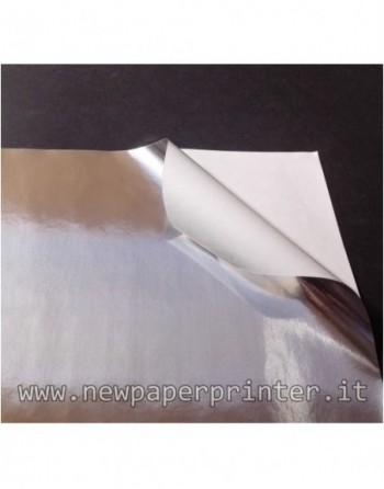 A3 Carta Adesiva metallizzata Argento per stampanti laser