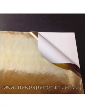A2 Carta Adesiva metallizzata Oro per stampanti laser